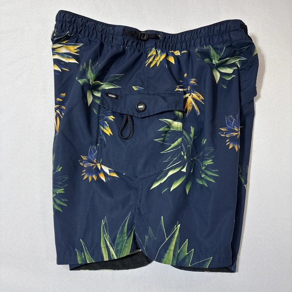 Vans Mens Swimming Shorts Large Blue Floral